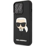 Karl Lagerfeld Ohišje za Apple iPhone 14 Pro 3D guma Karlova glava, ?rna, (21244183) Cene