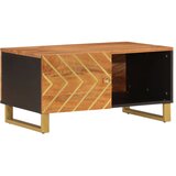  Stolić za kavu smeđe-crni 80x50x40 cm od masivnog drva manga | shoptok.hr