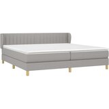  Krevet s oprugama i madracem svjetlosivi 200 x 200cm od tkanine | shoptok.hr