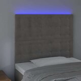  Uzglavlje svjetlosivo 80x5x118/128 cm baršunasto | shoptok.hr