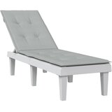  Jastuk za ležaljku svjetlosivi (75+105) x 50 x 4 cm tkanina - prošarana svjetlosiva 1 Cijene