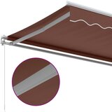 Tenda na ručno uvlačenje smeđa 450 x 350 cm | shoptok.hr