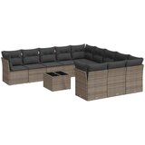 Maison Chic Seti vrtnega pohištva - Vrtna garnitura - Vrtni pohištvo set 12-delna z blazinami siva poli ratan, (21810512) | Shoptok.si