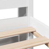 vidaXL Knjižna postelja brez vzmetnice bela 135x190 cm trdna borovina | Shoptok.si