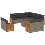  12-dijelni set vrtnih sofa od poliratana s jastucima sivi | shoptok.hr