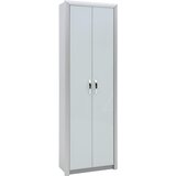 Dieter Knoll GARDEROBNA OMARA bela, barve aluminija | Shoptok.si