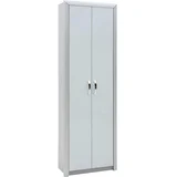 GARDEROBNA OMARA bela, barve aluminija