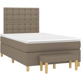vidaXL Box spring postelja z vzmetnico taupe 120x190 cm blago Cene