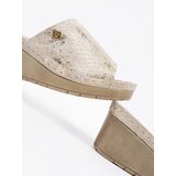 GOODIN Women's taupe wedge flip-flops | shoptok.hr