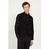 ALTINYILDIZ CLASSICS Men's Black Standard Fit Normal Cut Double Breasted Collar Knitwear Vest cene