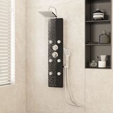 vidaXL Panel za tuširanje od stakla 25 x 47,5 x 130 cm crni Cijene
