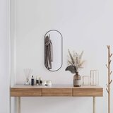 Zidno ogledalo crna 70x30 cm ovalno Cijene