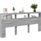 Ormarić za uzglavlje LED sivom sonomom 220x17x102 cm | shoptok.hr