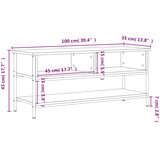  ormarić siva boja hrasta 100 x 35 x 45 cm konstruirano drvo | shoptok.hr