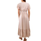 Gemre Beige Akina short sleeve maxi dress | Shoptok.si