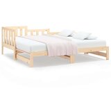  Izvlečna dnevna postelja 2x(80x200) cm trdna borovina, (20787792) | Shoptok.si
