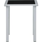  Ležaljke za sunčanje sa stolićem 2 kom aluminijske crne | shoptok.hr