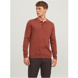 Jack & Jones Brick Mens Long Sleeve Jersey Polo T-Shirt - Men Cene