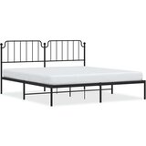 Metalni okvir za krevet s uzglavljem crni 183x213 cm | shoptok.hr