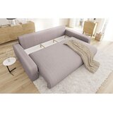 Ropez Svijetlo ružičasta sklopiva/s prostorom za odlaganje sofa od samta 234 cm Sara – | shoptok.hr