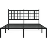  Metalni okvir za krevet s uzglavljem crni 140x190 cm | Eponuda.ba
