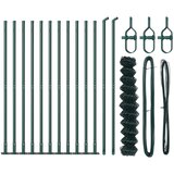 vidaXL Ograđen lanac s 13 flanged postova 1x25 m Cinkovana čelična | shoptok.hr