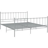 Furnova Posteljni okvir siv kovinski 200x200 cm, (21931726) | Shoptok.si