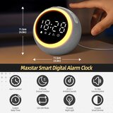 MAXSTAR digitalna budilka z belim šumom in nočno lučko siva | Shoptok.si