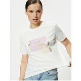 Koton Motto Printed T-Shirt Crew Neck Short Sleeve Cotton Standard Fit Cene
