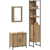  Set namještaja za kupaonicu 3 kom. Smeđa Konstruirano drvo | shoptok.hr
