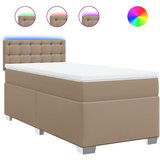 Maison Chic Box spring postelja - Vzmetna postelja z vzmetnico kapučino 100x200cm umetno usnje SL24469, (21880126) | Shoptok.si