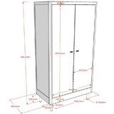 Vipack Dječja garderoba od punog hrasta u prirodnoj boji 100x190x55 cm Forrest – | shoptok.hr