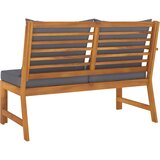  Vrtna klupa s tamnosivim jastucima 114,5 cm od bagremovog drva | Eponuda.com