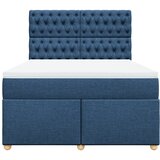  Krevet s oprugama i madracem plavi 140x200 cm od tkanine | shoptok.hr