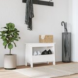  Klupa za hodnik bijela 60x28x45 cm od masivne borovine | shoptok.hr