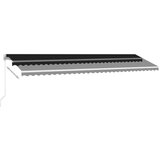  Tenda na ručno uvlačenje s LED svjetlima 600 x 300 cm antracit | shoptok.hr