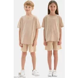 Dagi Brown Natural Color Local Seed Cotton Unisex Terry Shorts