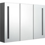Maison Chic LED Kopalniška omarica - Kopalniški kabinet z ogledalom 89x14x62 cm siva, (21794567) Cene