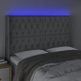  LED uzglavlje svjetlosivo 147 x 16 x 118/128 cm od tkanine | shoptok.hr