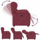  Naslonjač od tkanine crvena boja vina | shoptok.hr
