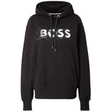 BOSS Black Sweater majica 'Econy1' crna / bijela