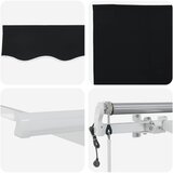  Električna retraktabilna tenda Crna 400 × 300 cm | shoptok.hr