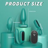 Sex HD - bežični, radio, 4-dijelni vibrator (tirkiz) | shoptok.hr