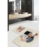 Mila Home Bež žametne kopalniške preproge v kompletu 2 ks 60x100 cm – | Shoptok.si