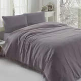 Şaheser ljubičasti pamučni prekrivač za krevet Pique, 220 x 240 cm