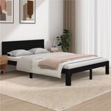 Furnova Posteljni okvir črn iz trdnega lesa 150x200 cm, (21940931) Cene