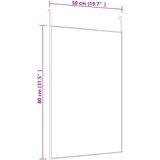  Ogledalo za vrata crno 50 x 80 cm od stakla i aluminija | shoptok.hr