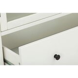 MID.YOU VITRINA, furnirano, masivno hrast, bor prozorno, naravne barve, bela | Shoptok.si