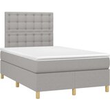  Krevet s oprugama i madrac svjetlosivi 120 x 200cm od tkanine | shoptok.hr