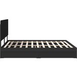 vidaXL Krevetna konstrukcija Crna 200 x 200 cm Konstruirano drvo | shoptok.hr
